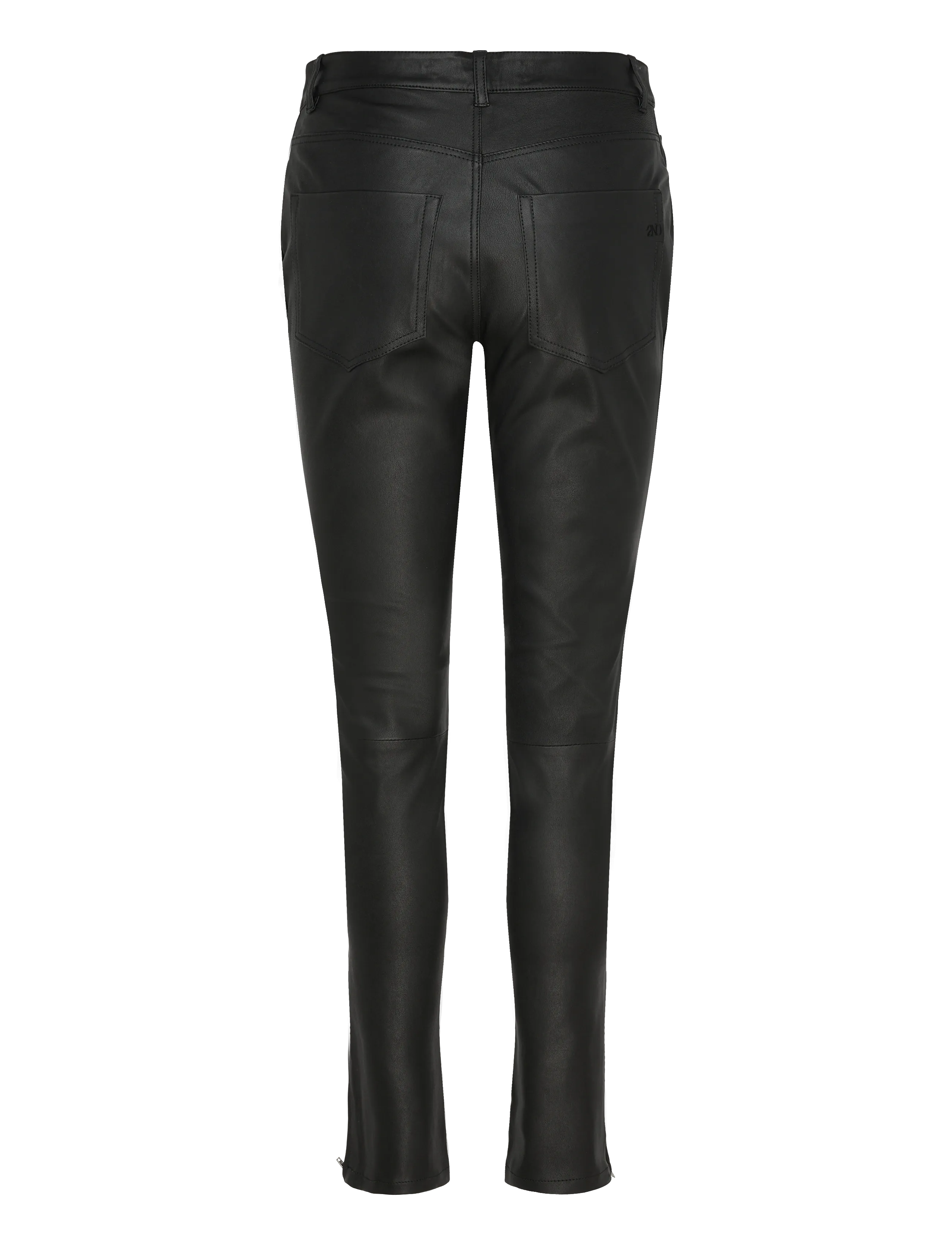 2NDDAY - 2ND Liljan - Refined Stretch Leathe - slim fit bukser - black - 2