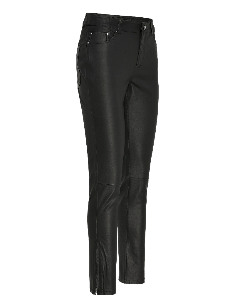 2NDDAY - 2ND Liljan - Refined Stretch Leathe - slim fit hosen - black - 3