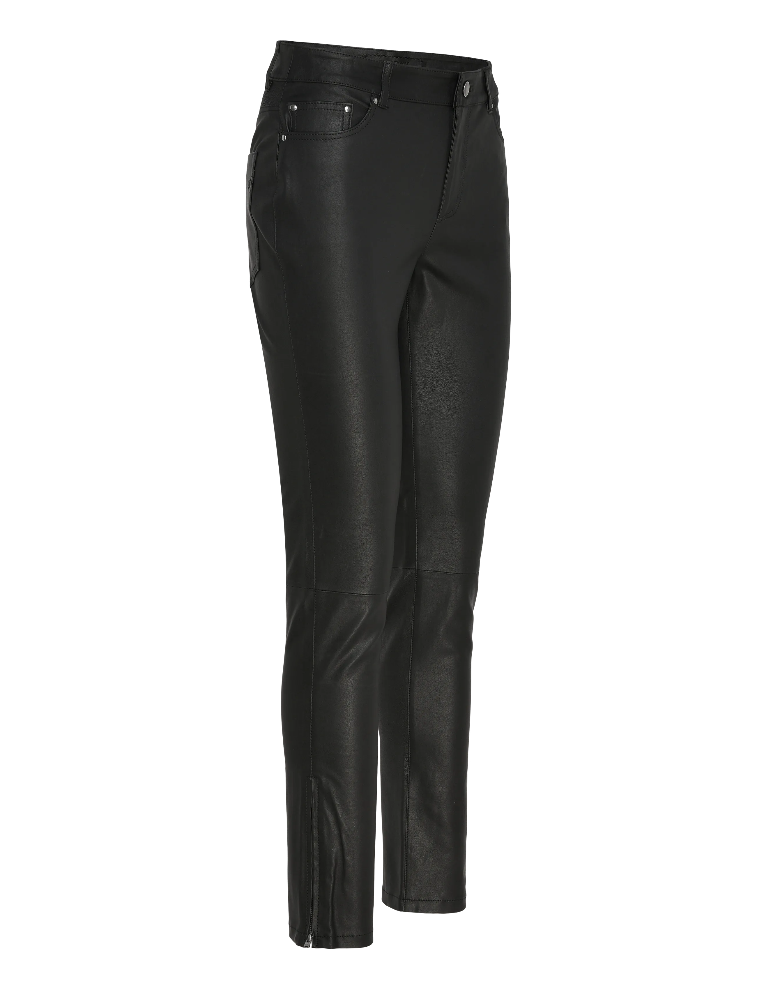 2NDDAY - 2ND Liljan - Refined Stretch Leathe - slim fit bukser - black - 3