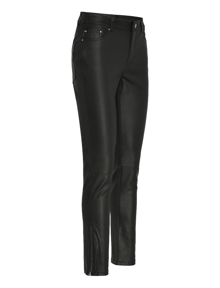 2NDDAY - 2ND Liljan - Refined Stretch Leathe - slim fit bukser - black - 3