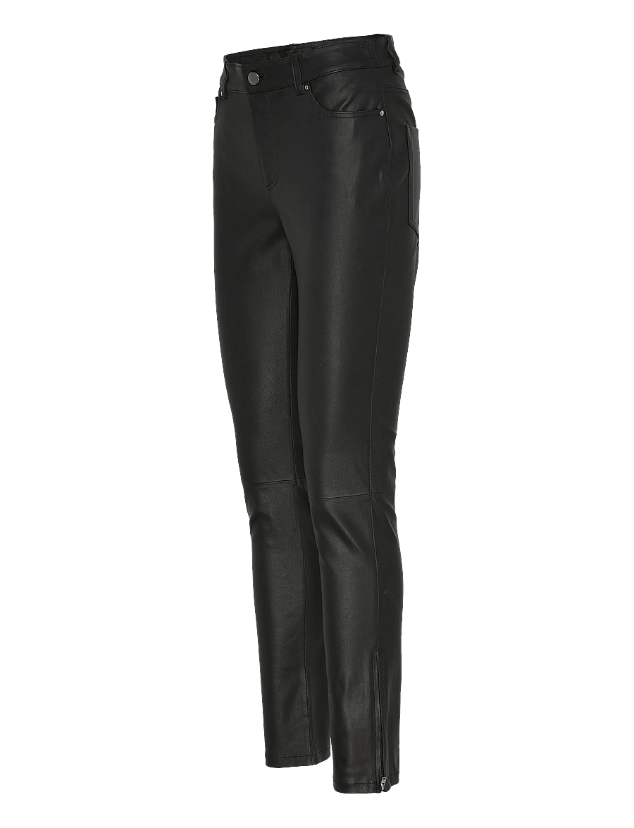 2NDDAY - 2ND Liljan - Refined Stretch Leathe - slim fit bukser - black - 4