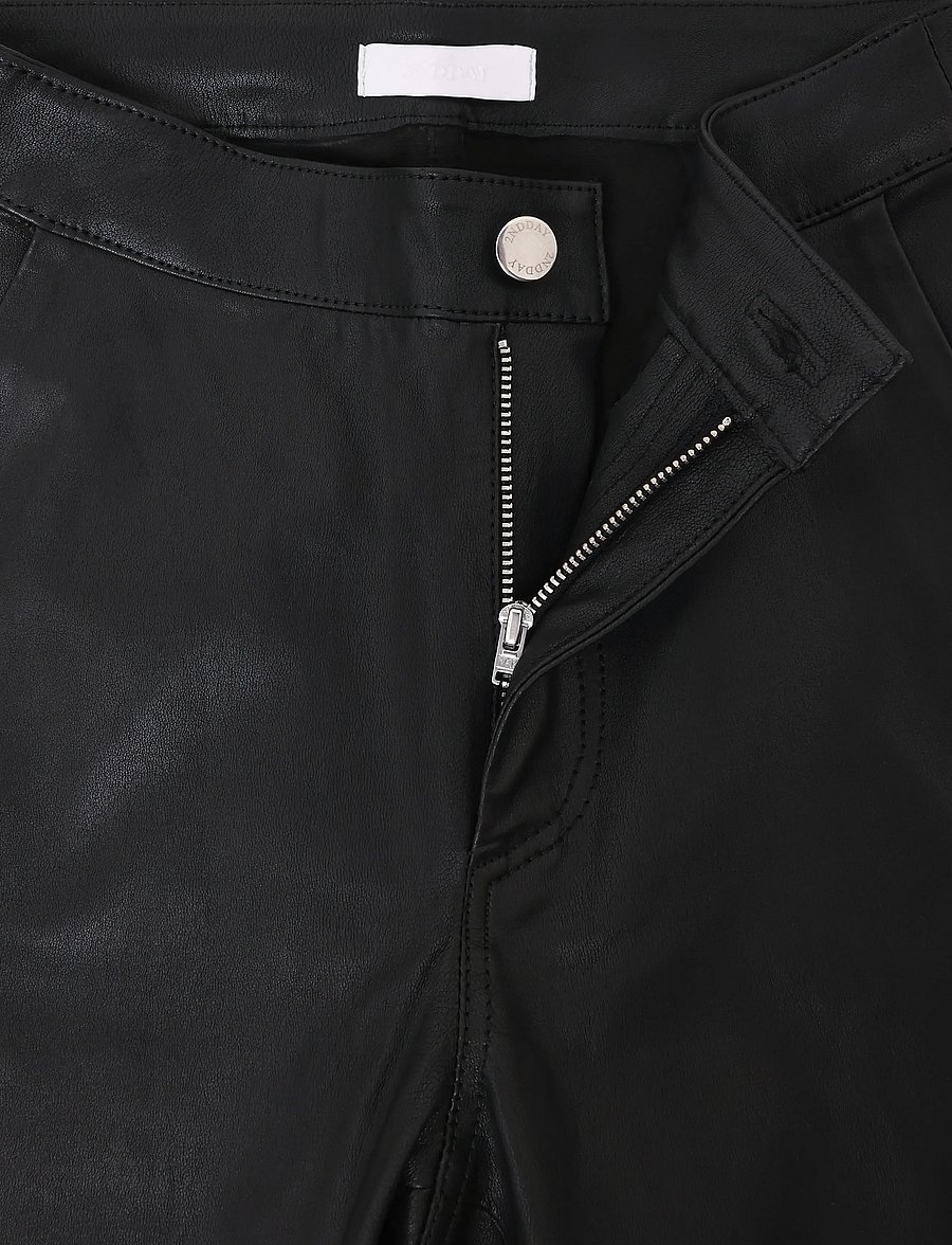 2NDDAY - 2ND Leya - Refined Stretch Leather - læderbukser - black - 4