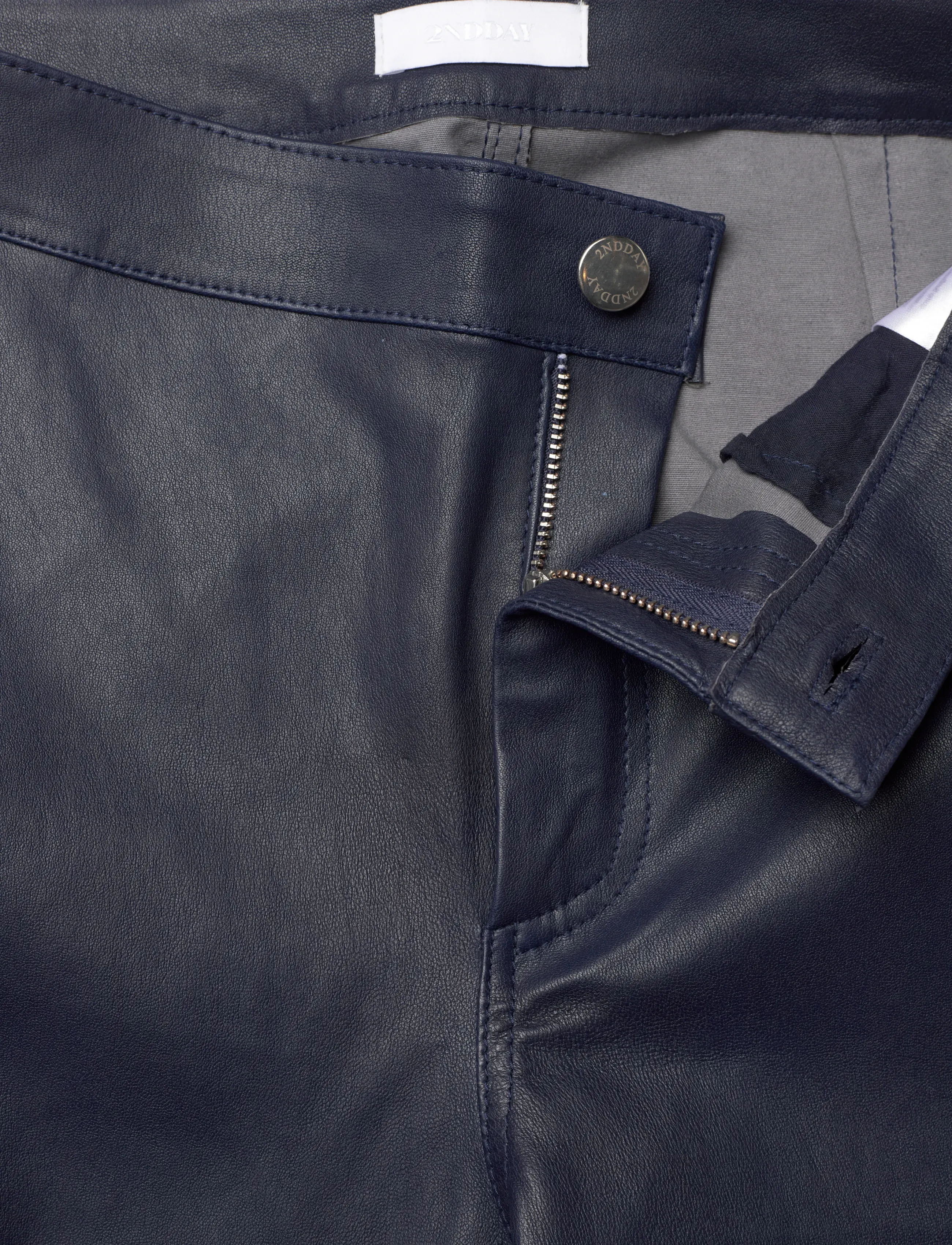 2NDDAY - 2ND Leya - Refined Stretch Leather - peoriided outlet-hindadega - navy blazer - 3