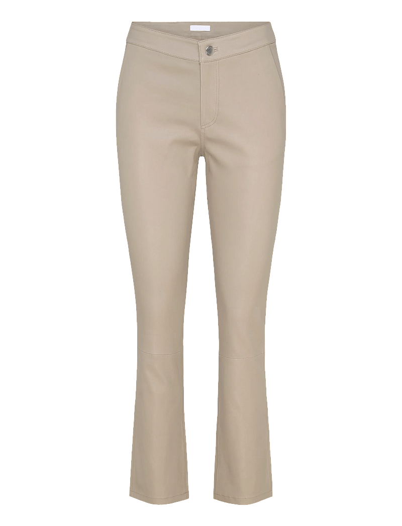 2NDDAY - 2ND Leya - Refined Stretch Leather - læderbukser - plaza taupe - 1