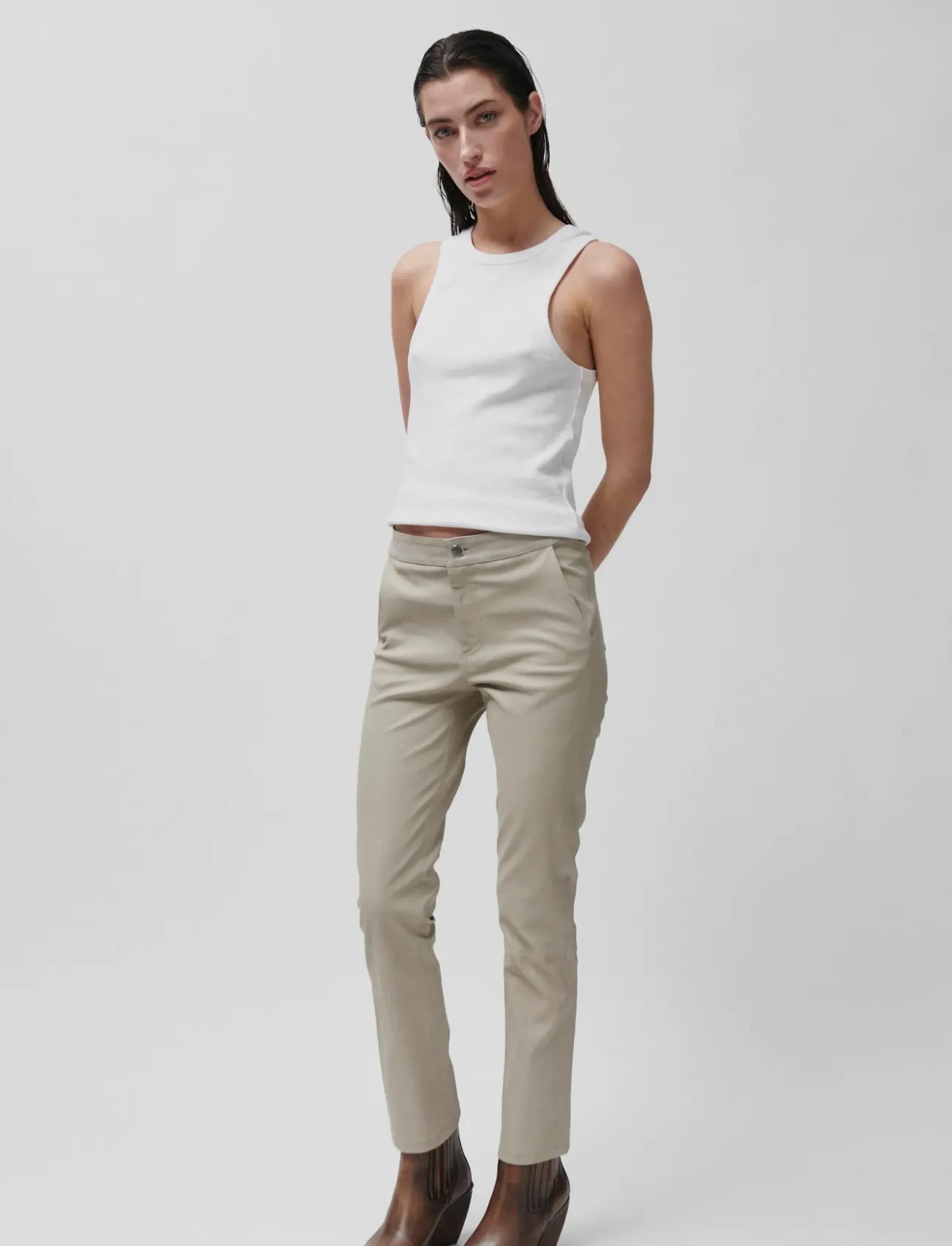 2NDDAY 2ND Leya - Refined Stretch Leather - Designers - PLAZA TAUPE / beige