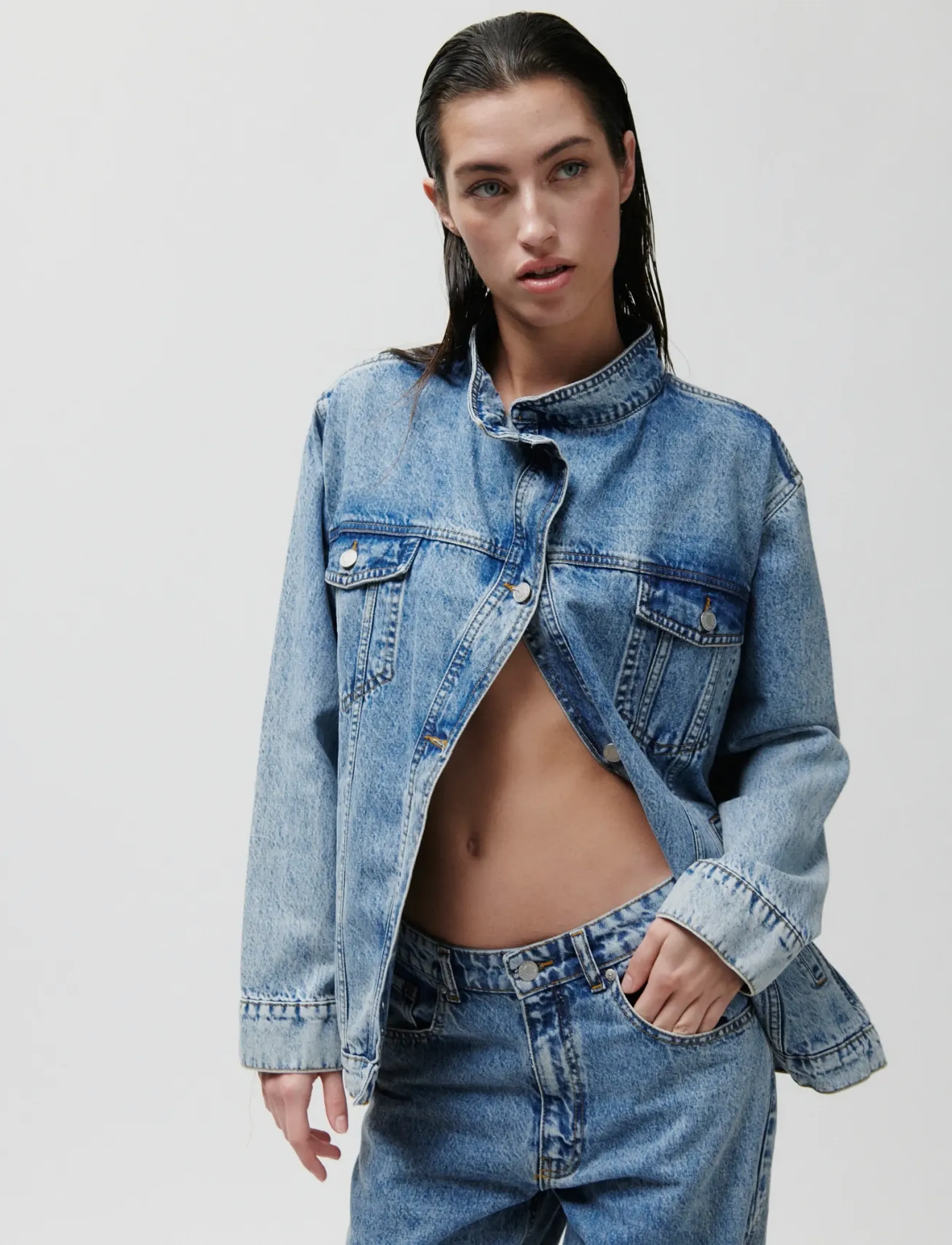 2NDDAY - 2ND Alanna - Summer Blue Denim - denim jackets - mid blue - 0