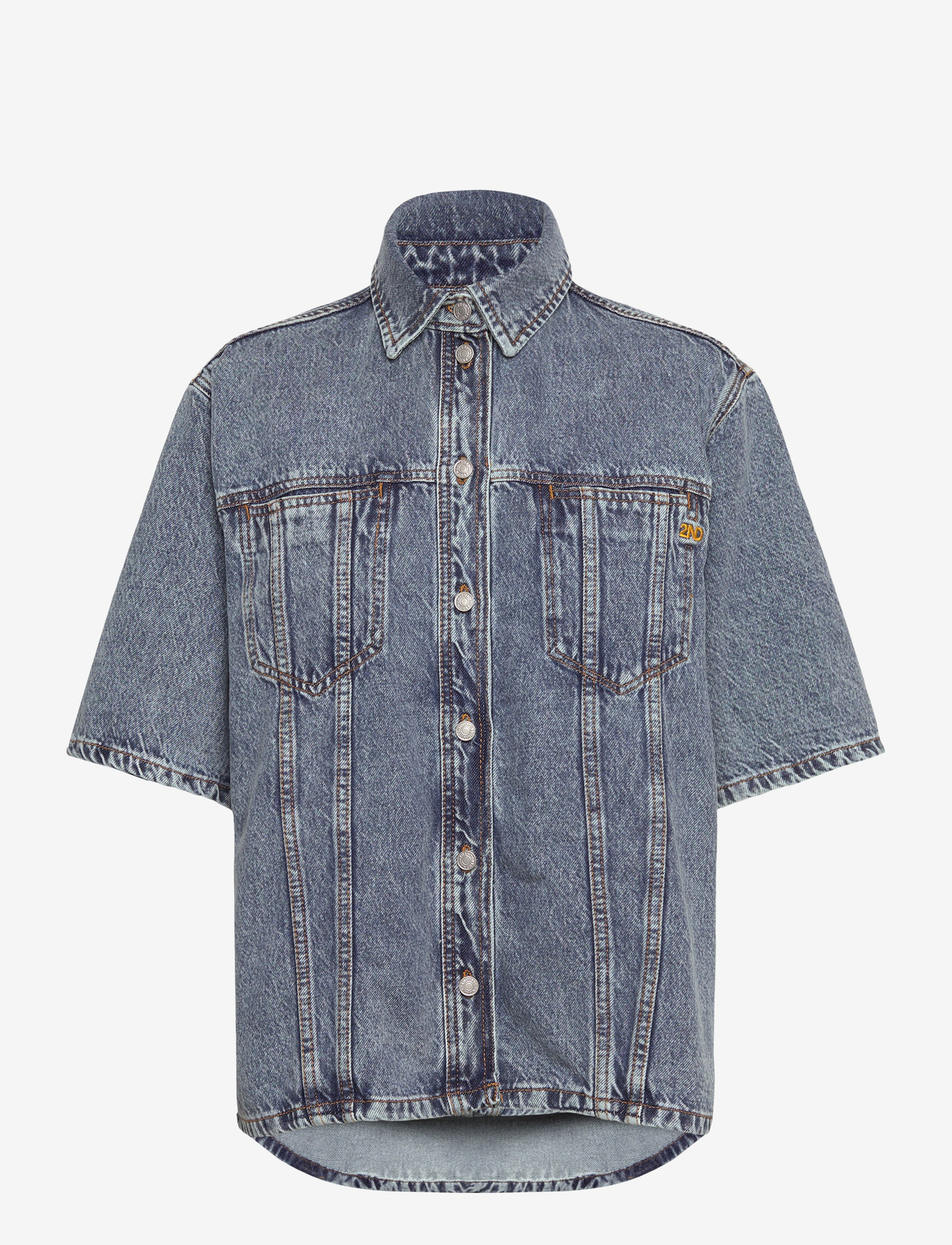 2NDDAY - 2ND Fayen - Summer Blue Denim - denimskjorter - mid blue - 0
