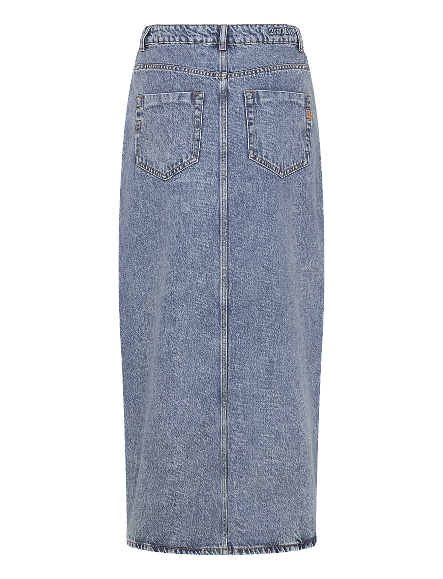 2NDDAY - 2ND Larchy - Summer Blue Denim - maxi röcke - mid blue - 1