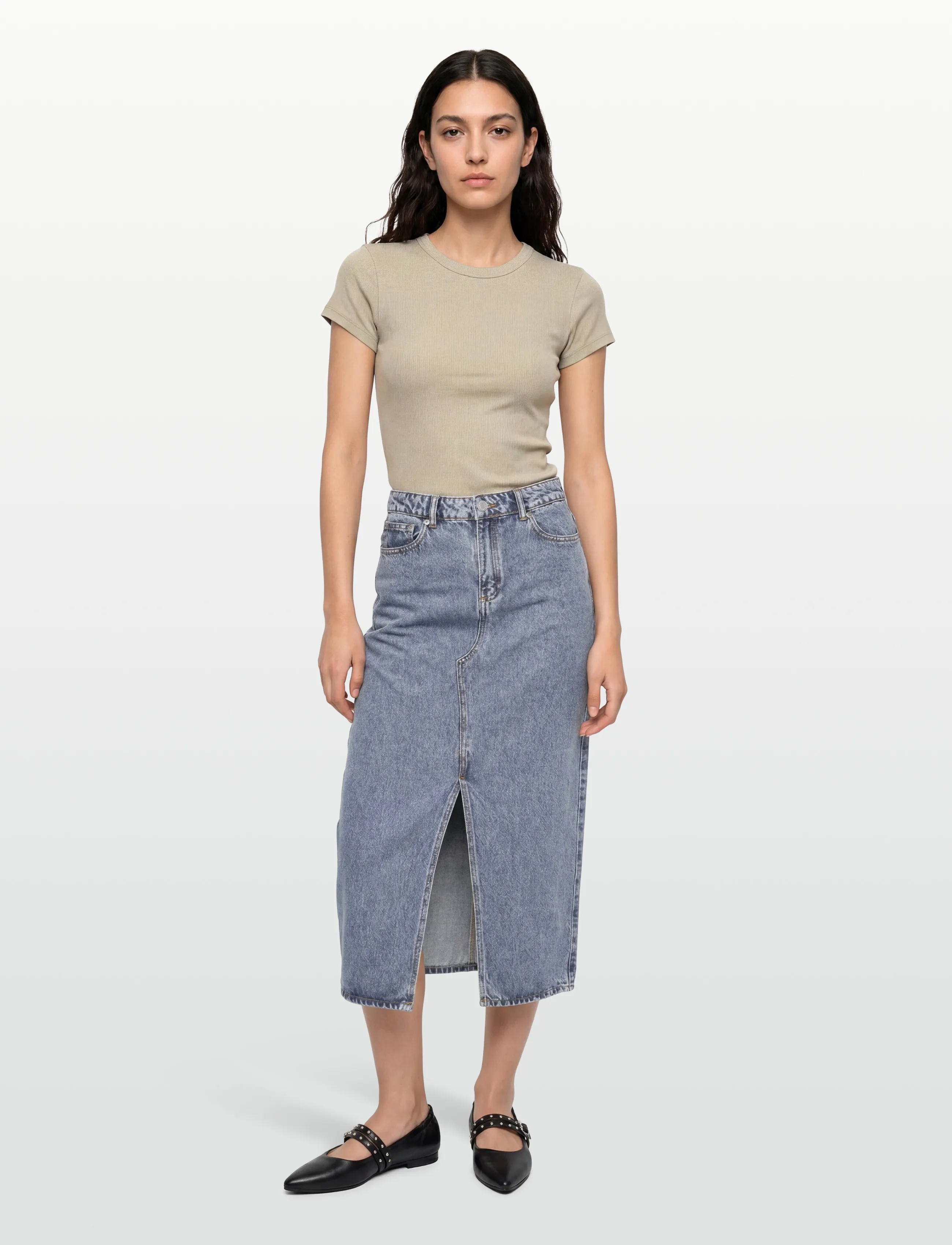 2NDDAY - 2ND Larchy - Summer Blue Denim - jeanskjolar - mid blue - 0