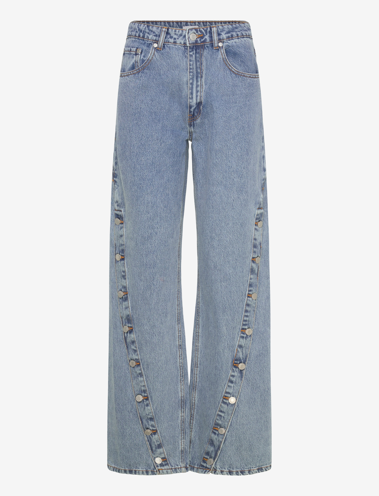 2NDDAY - 2ND Tyler - Summer Blue Denim - hosen mit weitem bein - mid blue - 1