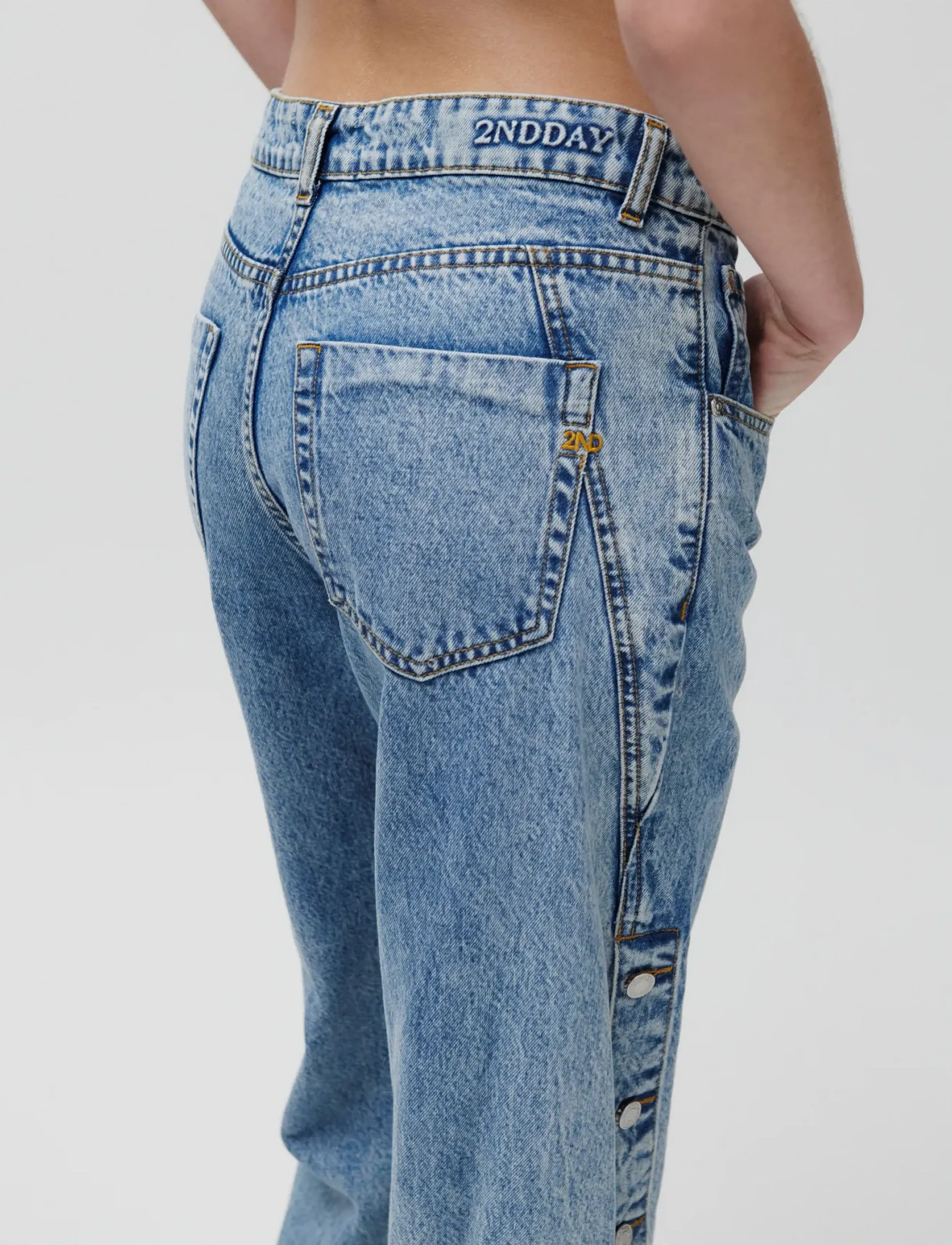 2NDDAY - 2ND Tyler - Summer Blue Denim - laia säärega teksad - mid blue - 4