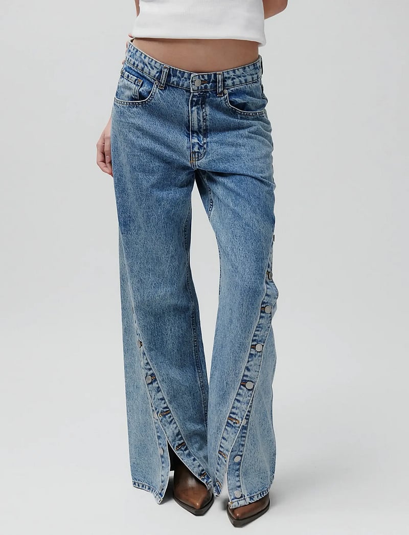 2NDDAY - 2ND Tyler - Summer Blue Denim - hosen mit weitem bein - mid blue - 5