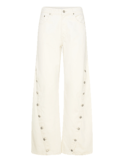 2NDDAY 2ND Tyler - Summer Blue Denim - Džinsa bikses ar platām starām - TOFU / cream