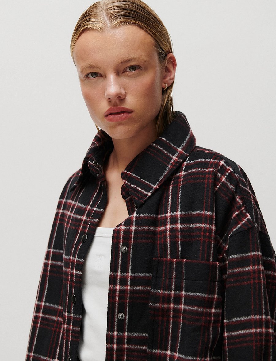 2NDDAY - 2ND Seth - Funky Flannel - steppjacken - black - 3