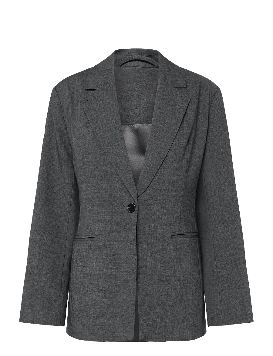 2NDDAY - 2ND Hanzan - Melange Suiting - enkeltradede blazere - light grey melange - 1