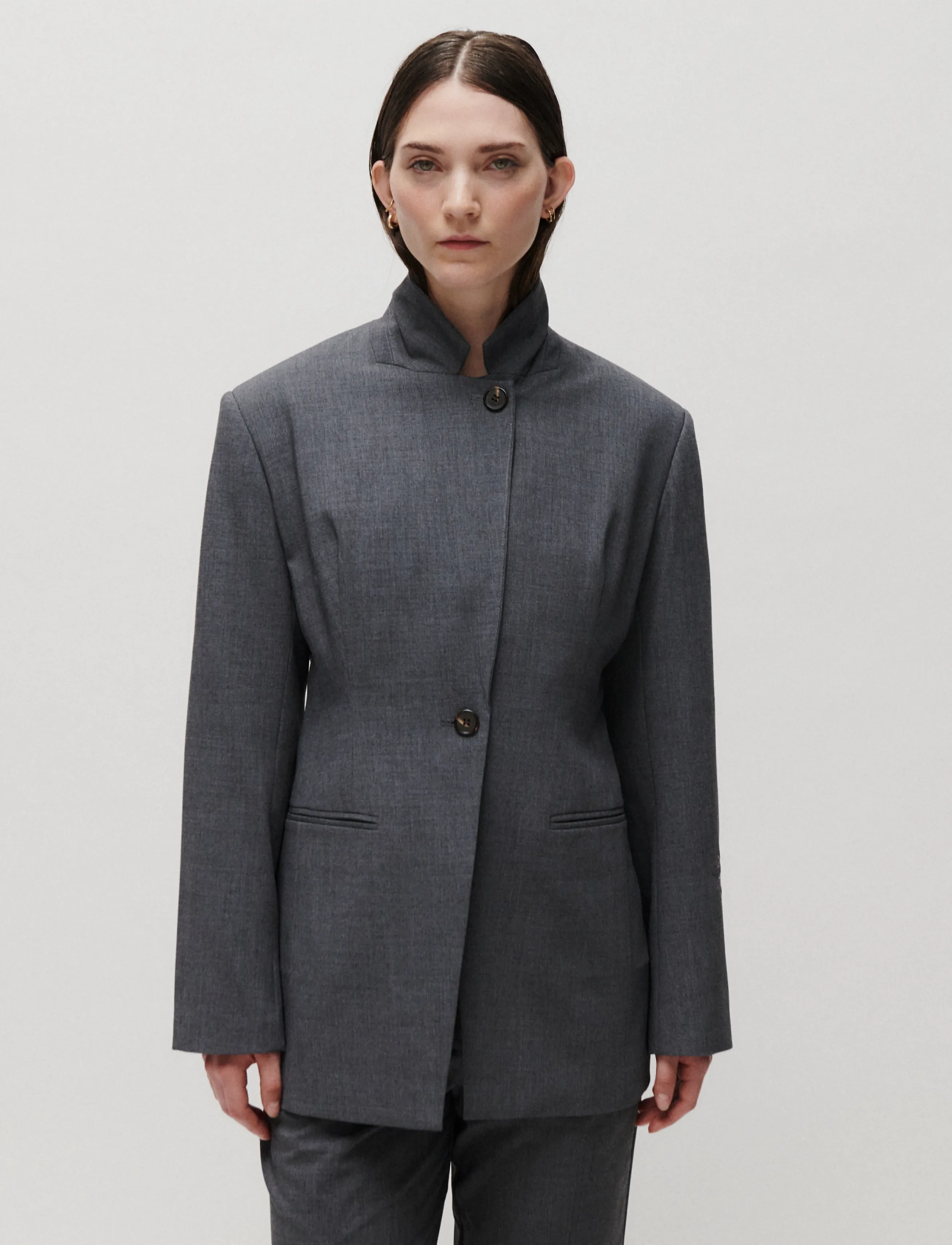 2NDDAY 2ND Hanzan - Melange Suiting - 2NDDAY - LIGHT GREY MELANGE / grey