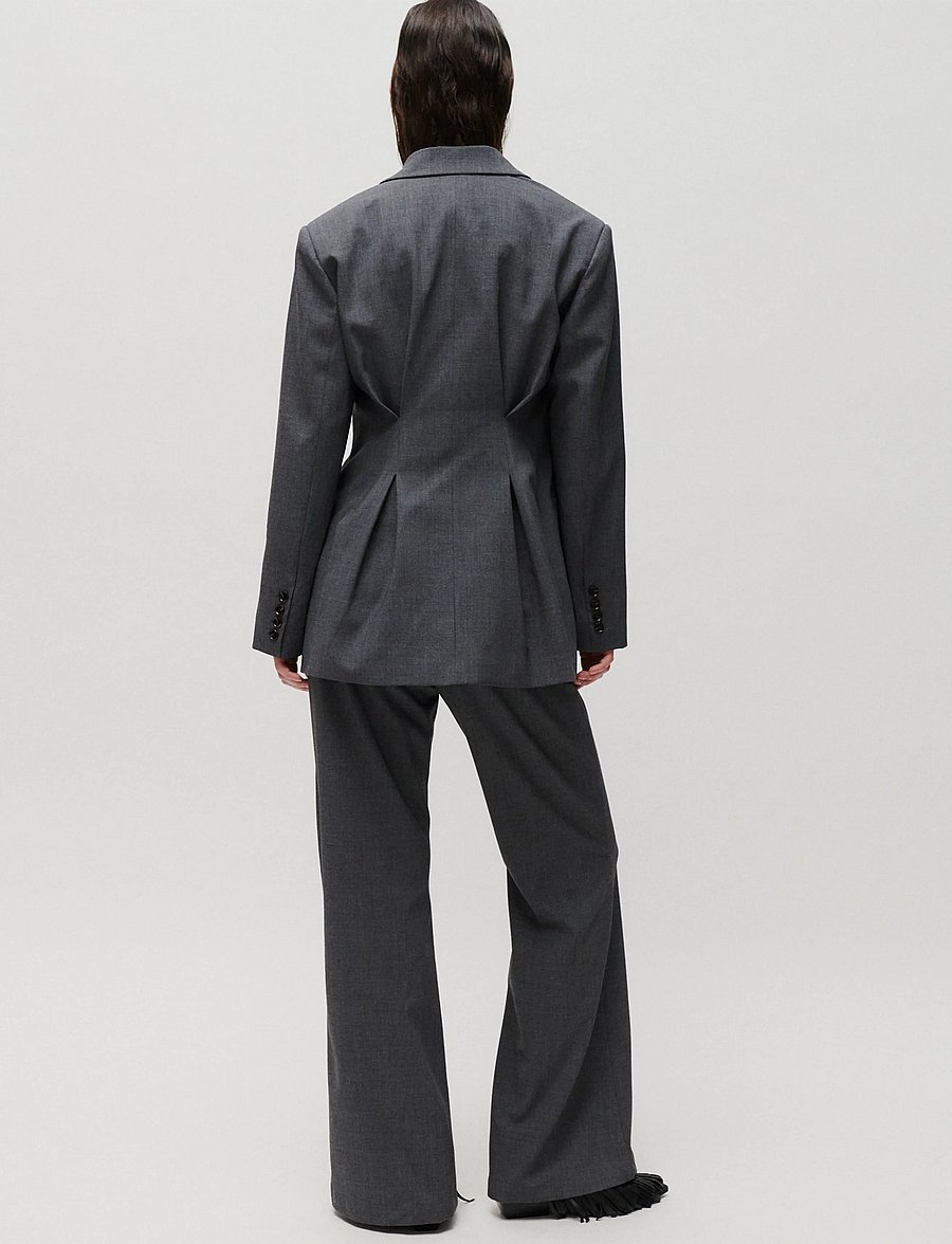 2NDDAY - 2ND Hanzan - Melange Suiting - enkeltradede blazere - light grey melange - 4