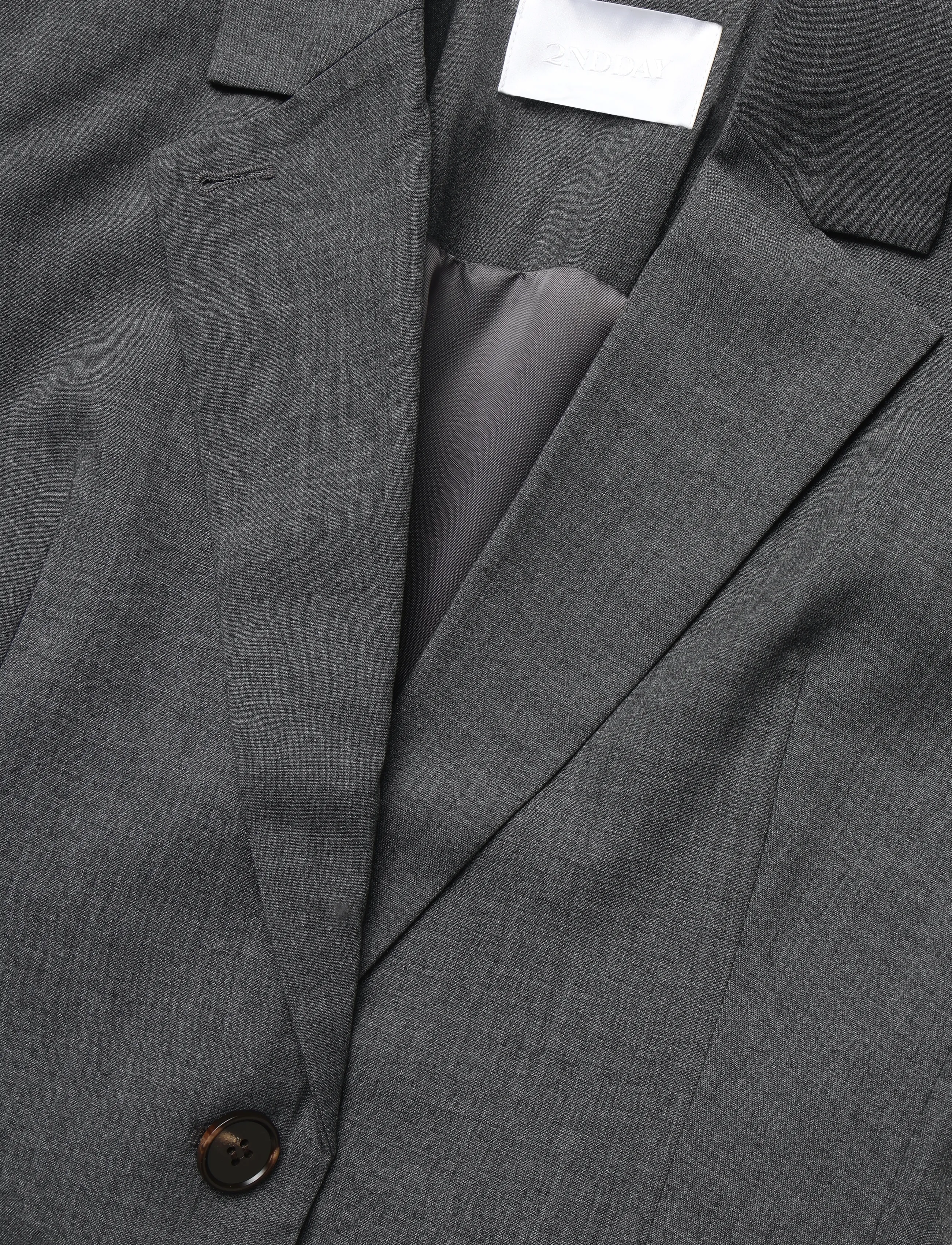 2NDDAY - 2ND Hanzan - Melange Suiting - enkeltradede blazere - light grey melange - 5