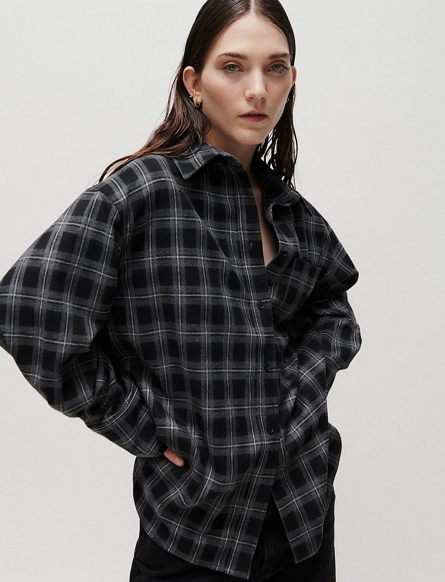 2NDDAY - 2ND Manny - Fall Flannel - langärmlige hemden - medium grey melange - 0