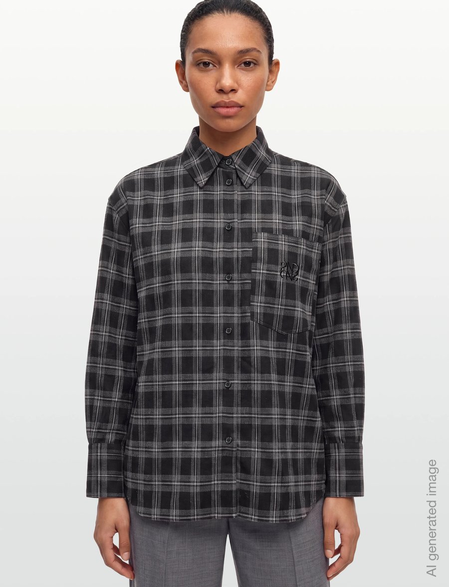 2NDDAY - 2ND Manny - Fall Flannel - langärmlige hemden - medium grey melange - 3
