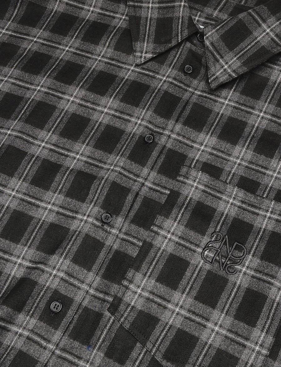 2NDDAY - 2ND Manny - Fall Flannel - langärmlige hemden - medium grey melange - 2