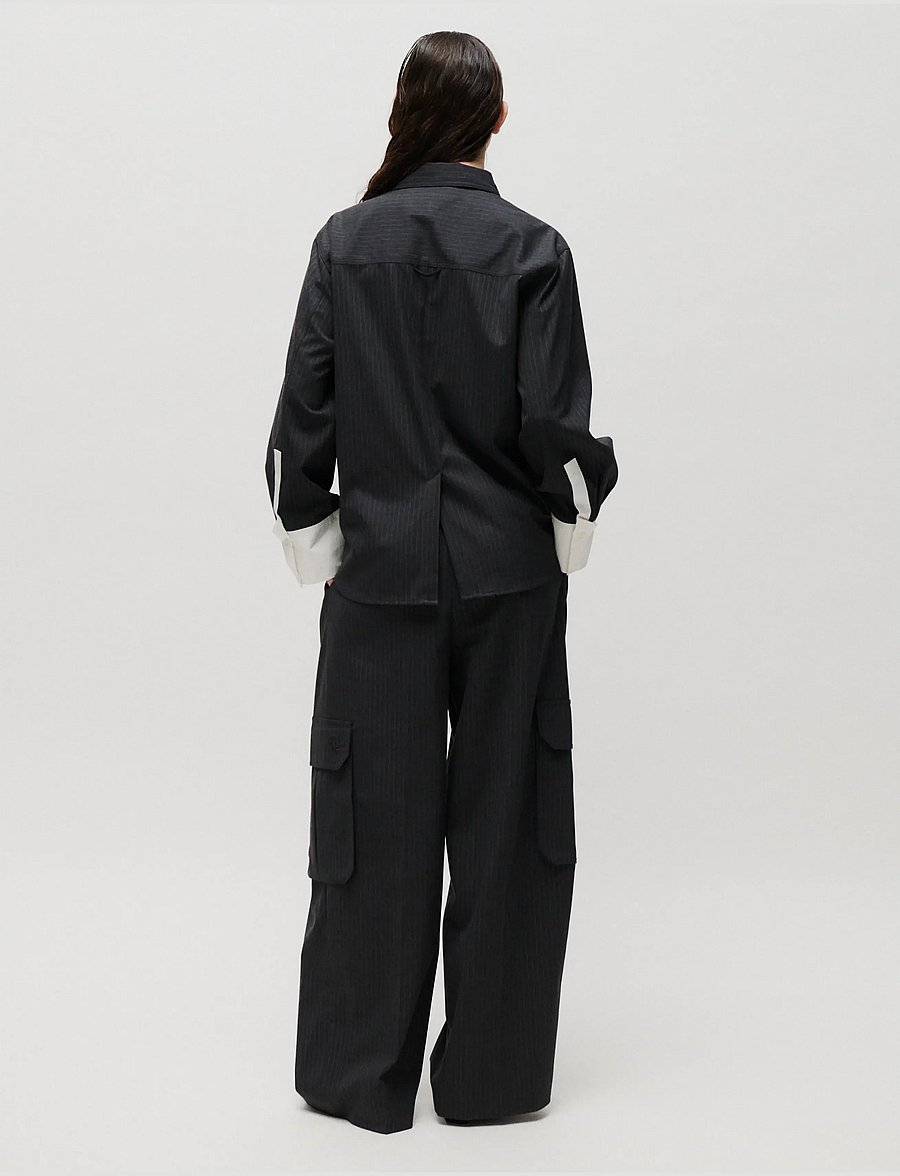 2NDDAY - 2ND Ishii - Yarn Dye Suiting - langærmede skjorter - phantom - 5