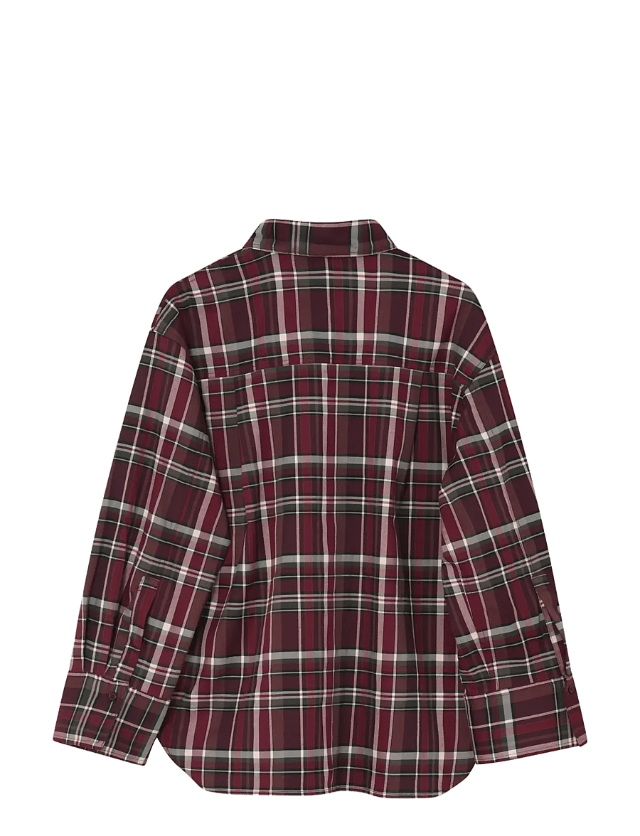 2NDDAY - 2ND Manny - Classic flannel - langærmede skjorter - pomegranate - 2