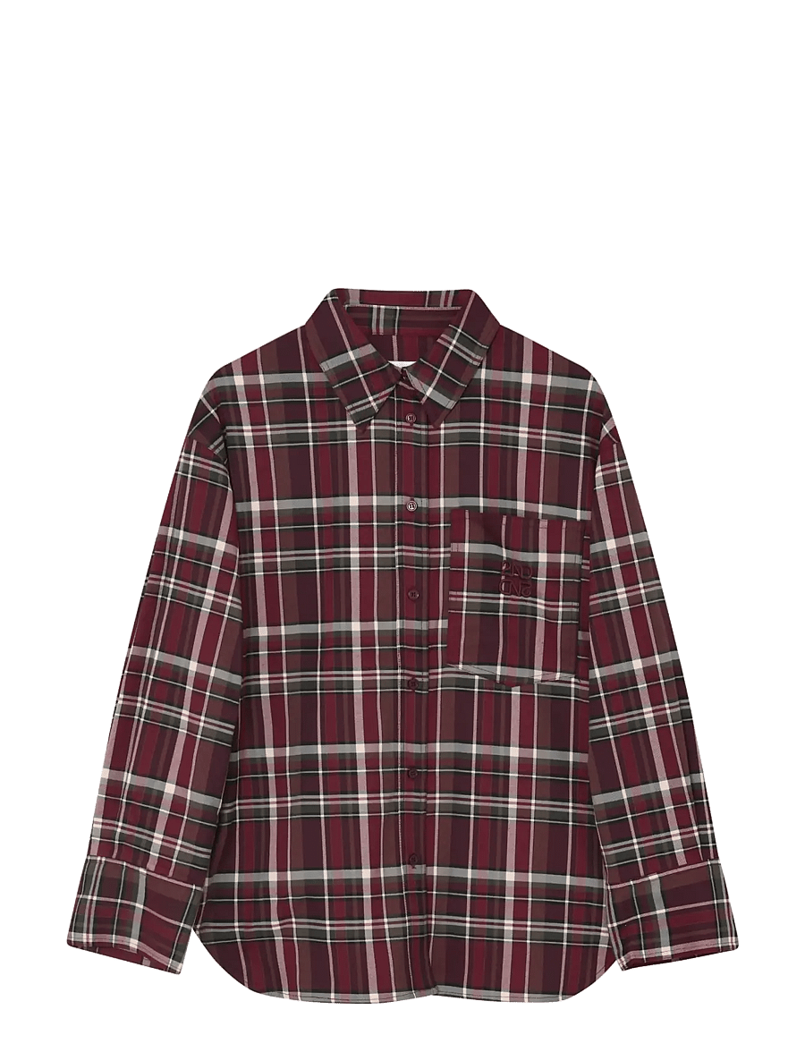 2NDDAY - 2ND Manny - Classic flannel - langærmede skjorter - pomegranate - 1