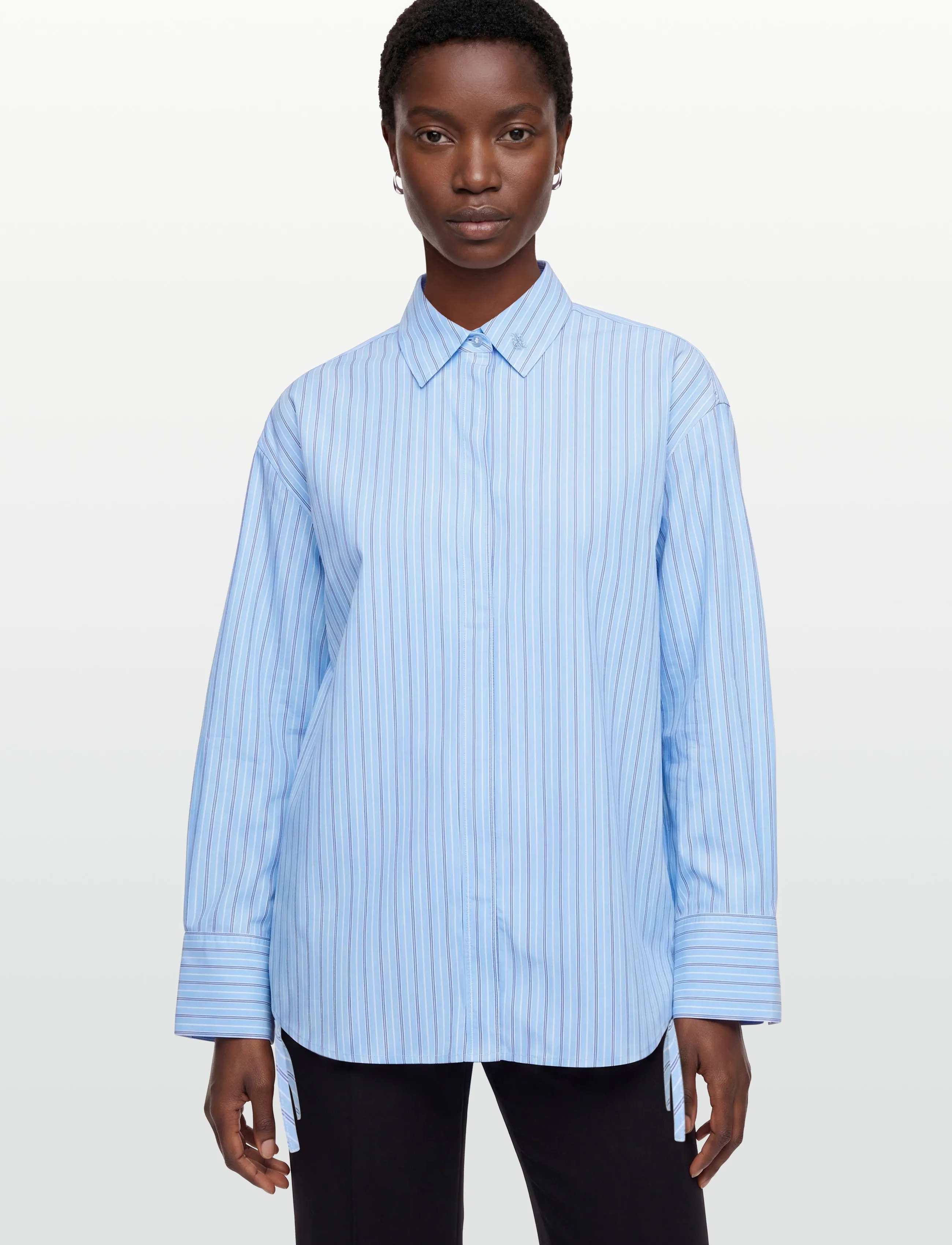 2NDDAY - 2ND Renta - Fall Shirting - long-sleeved shirts - cash blue stripe - 3