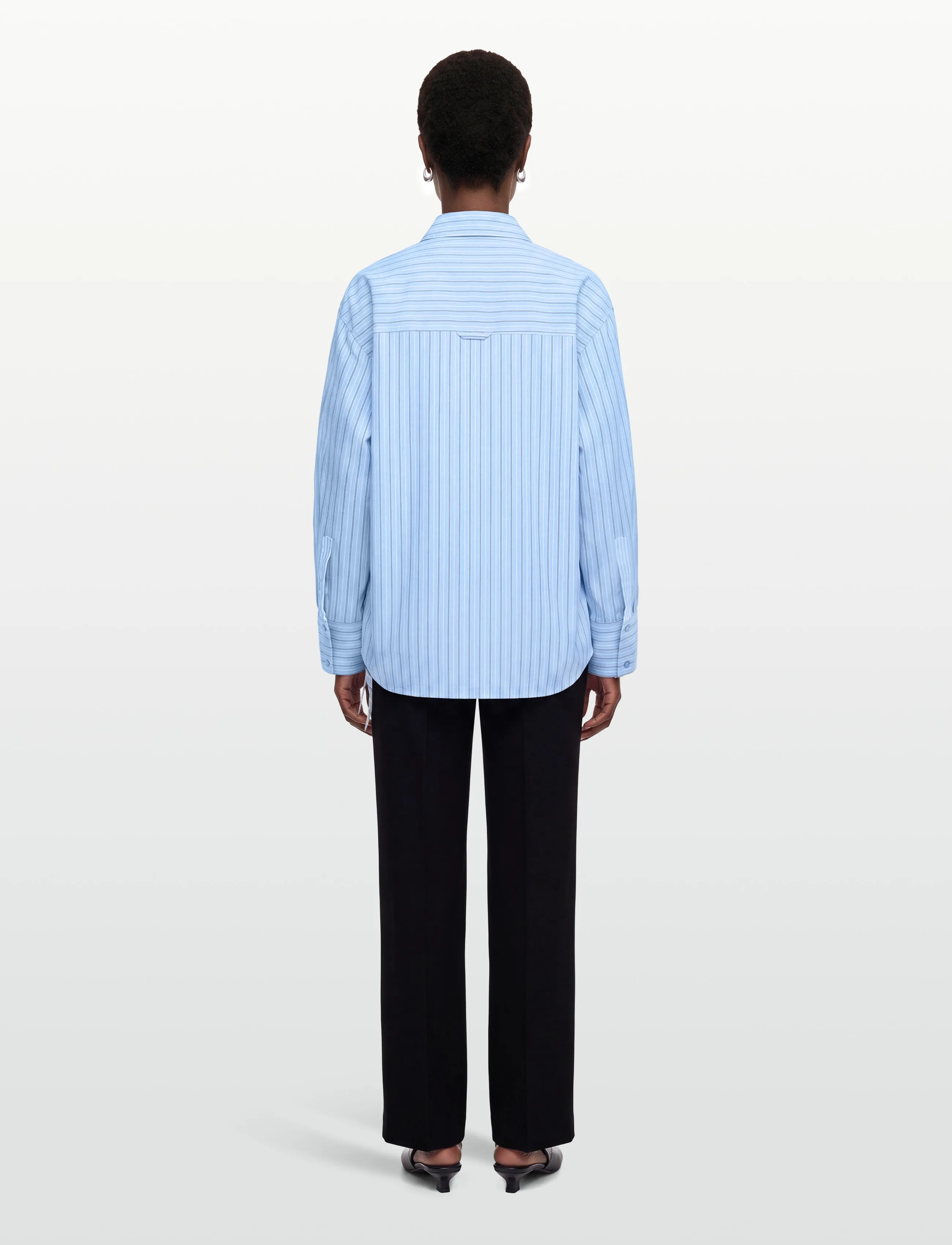 2NDDAY - 2ND Renta - Fall Shirting - long-sleeved shirts - cash blue stripe - 4