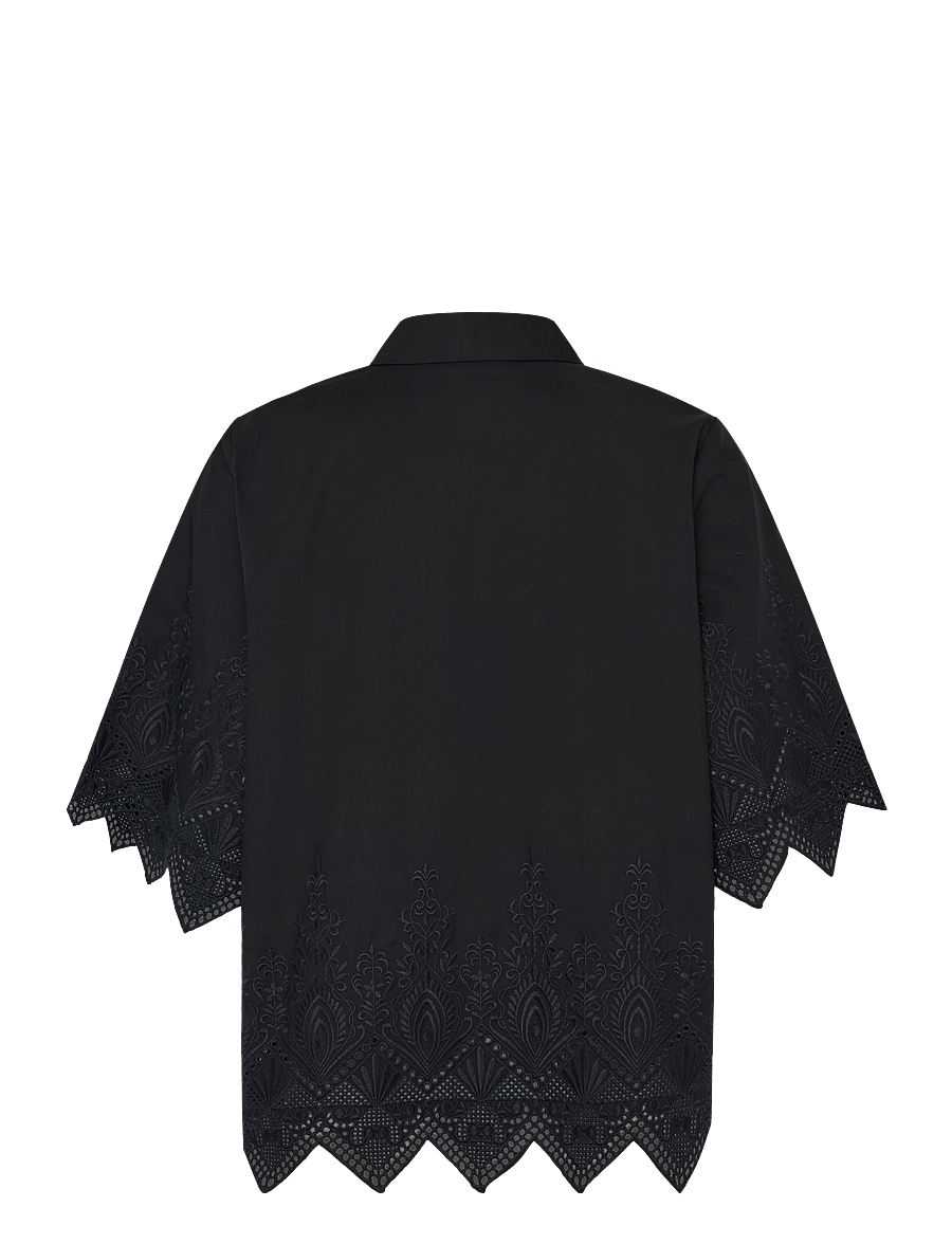 2NDDAY - 2ND Xioma - Dreamy Poplin - kortærmede skjorter - black - 1