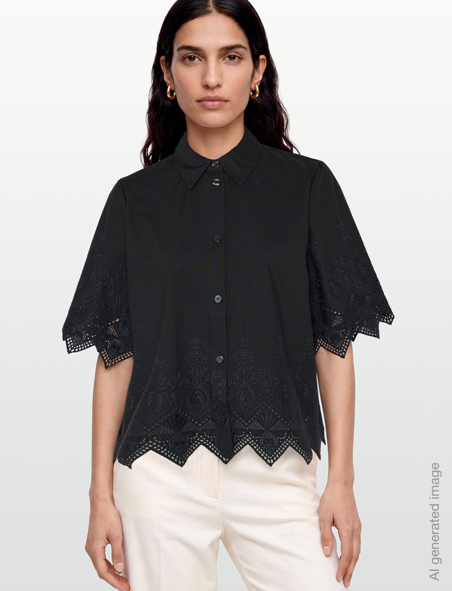 2NDDAY - 2ND Xioma - Dreamy Poplin - lühikeste varrukatega särgid - black - 3