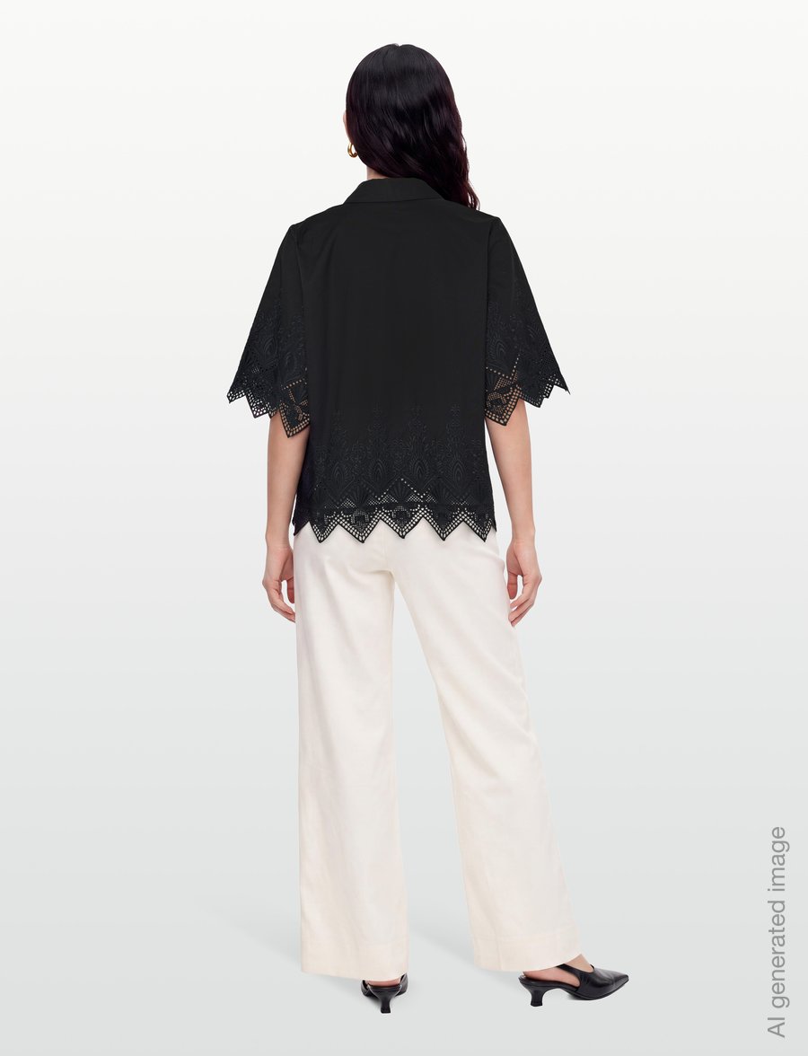 2NDDAY - 2ND Xioma - Dreamy Poplin - lühikeste varrukatega särgid - black - 4