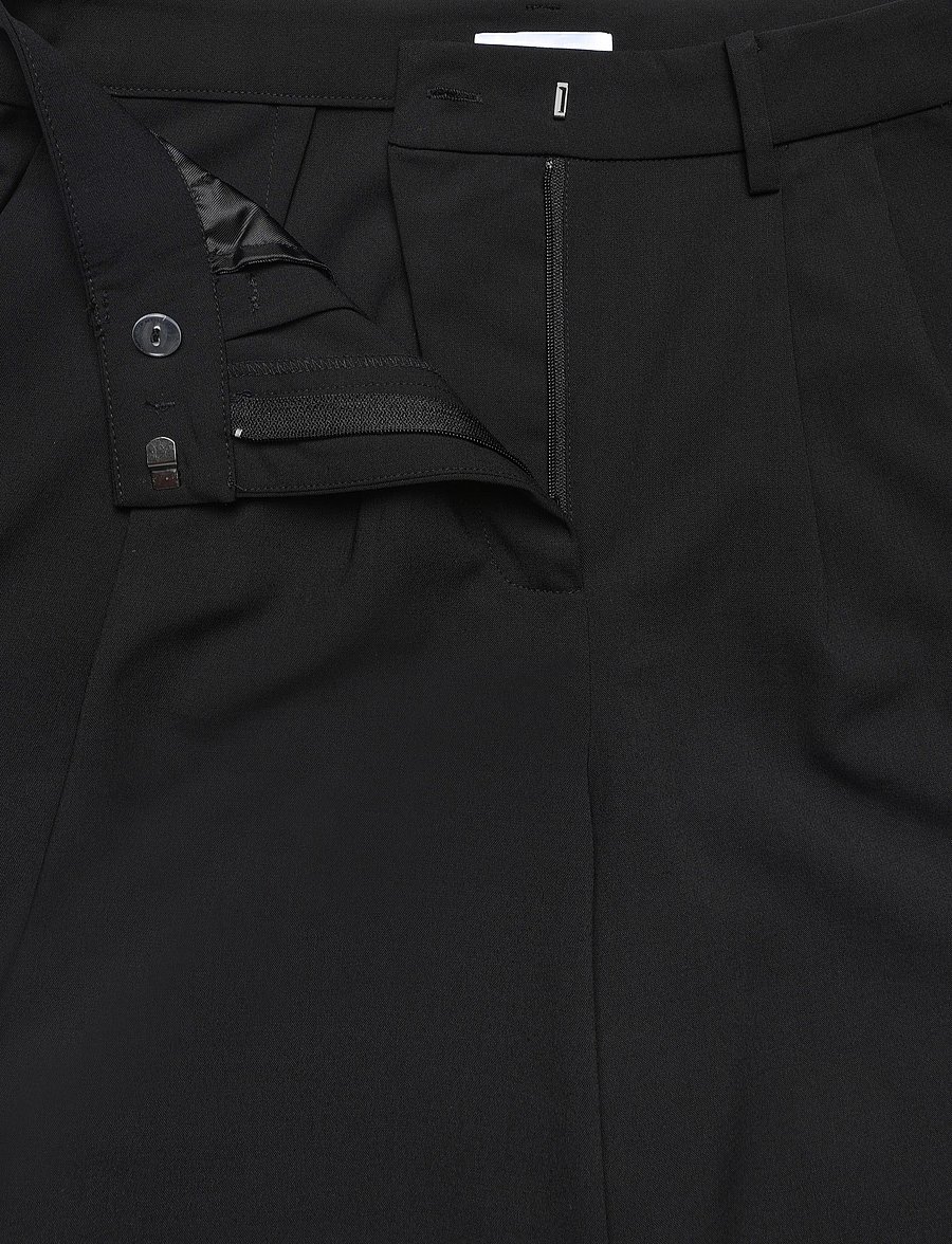 2NDDAY - 2ND Mille - Melange Suiting - kostymbyxor - black - 2