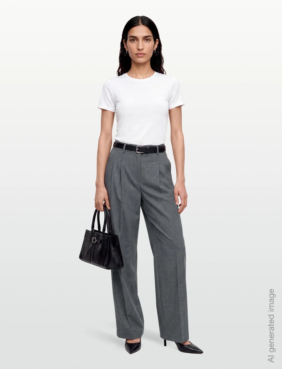 2NDDAY - 2ND Mille - Melange Suiting - tailored trousers - light grey melange - 0