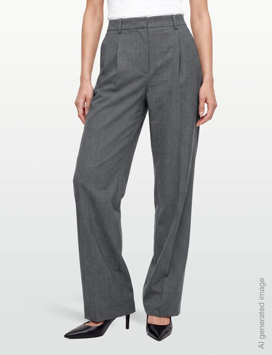 2NDDAY - 2ND Mille - Melange Suiting - tailored trousers - light grey melange - 3