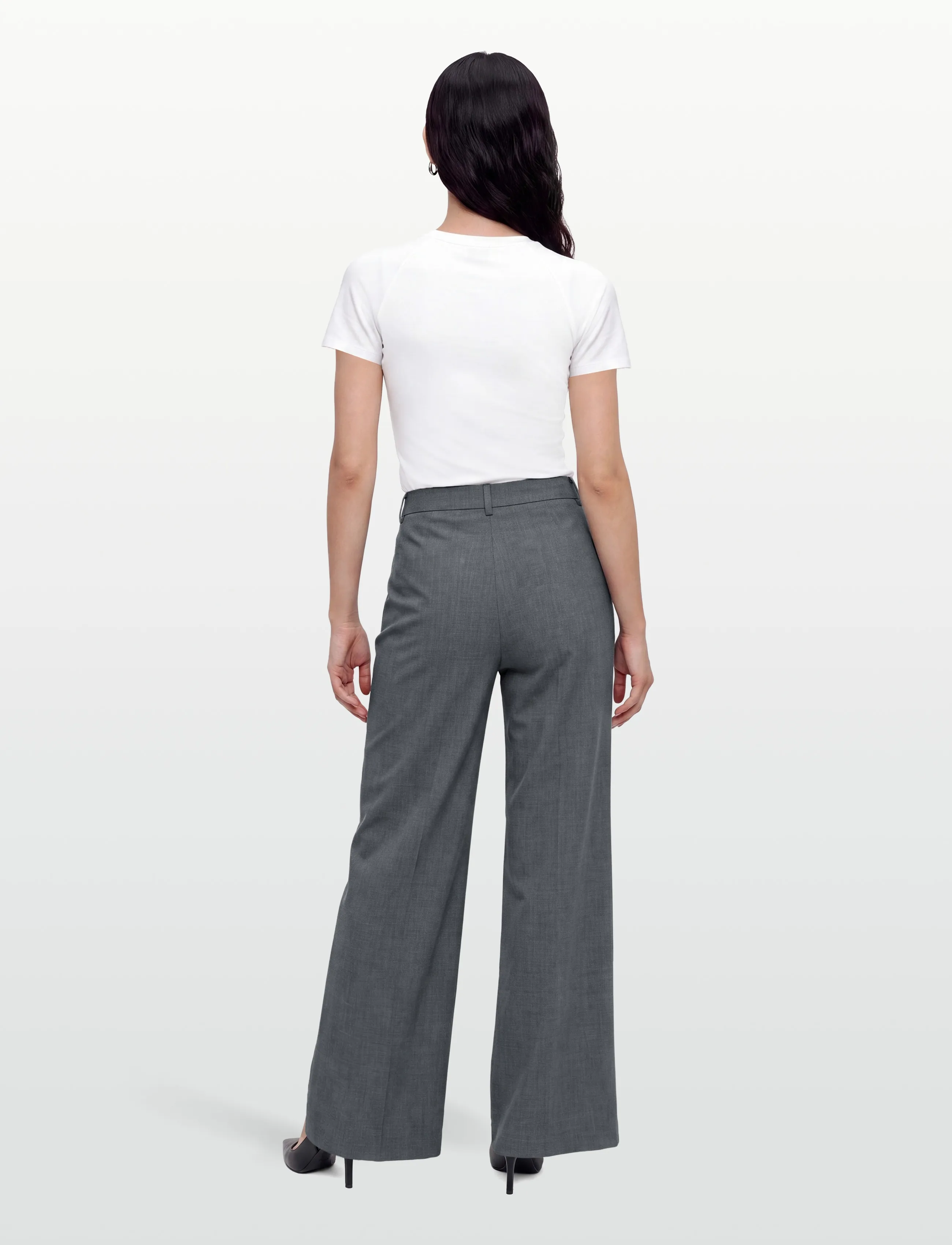 2NDDAY - 2ND Mille - Melange Suiting - tailored trousers - light grey melange - 4