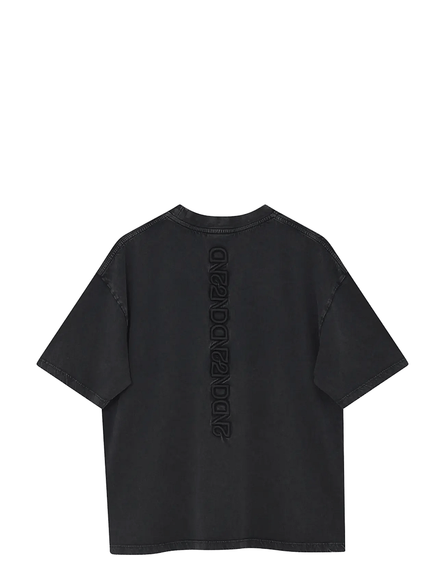 2NDDAY - 2ND Araly TT - Overwashed Jersey - t-shirts - black - 2