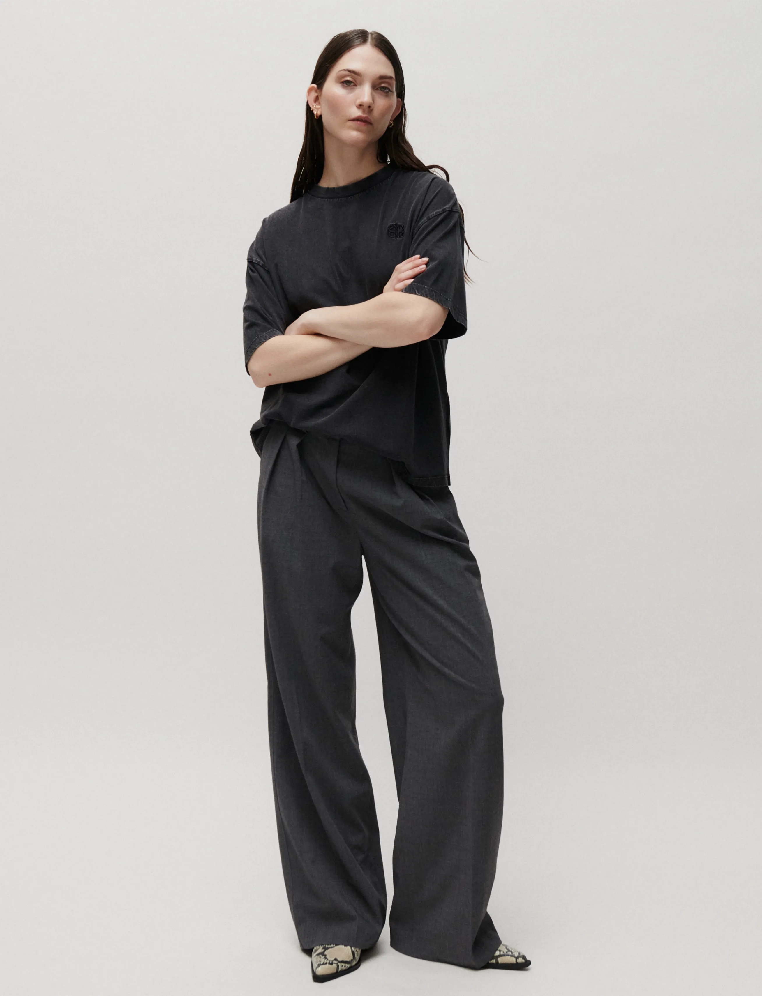 2NDDAY - 2ND Araly TT - Overwashed Jersey - t-shirts - black - 3
