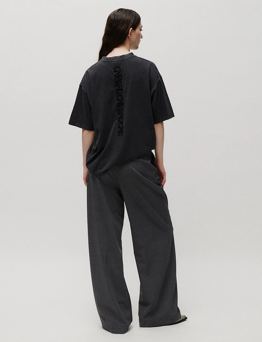 2NDDAY - 2ND Araly TT - Overwashed Jersey - t-shirts - black - 4