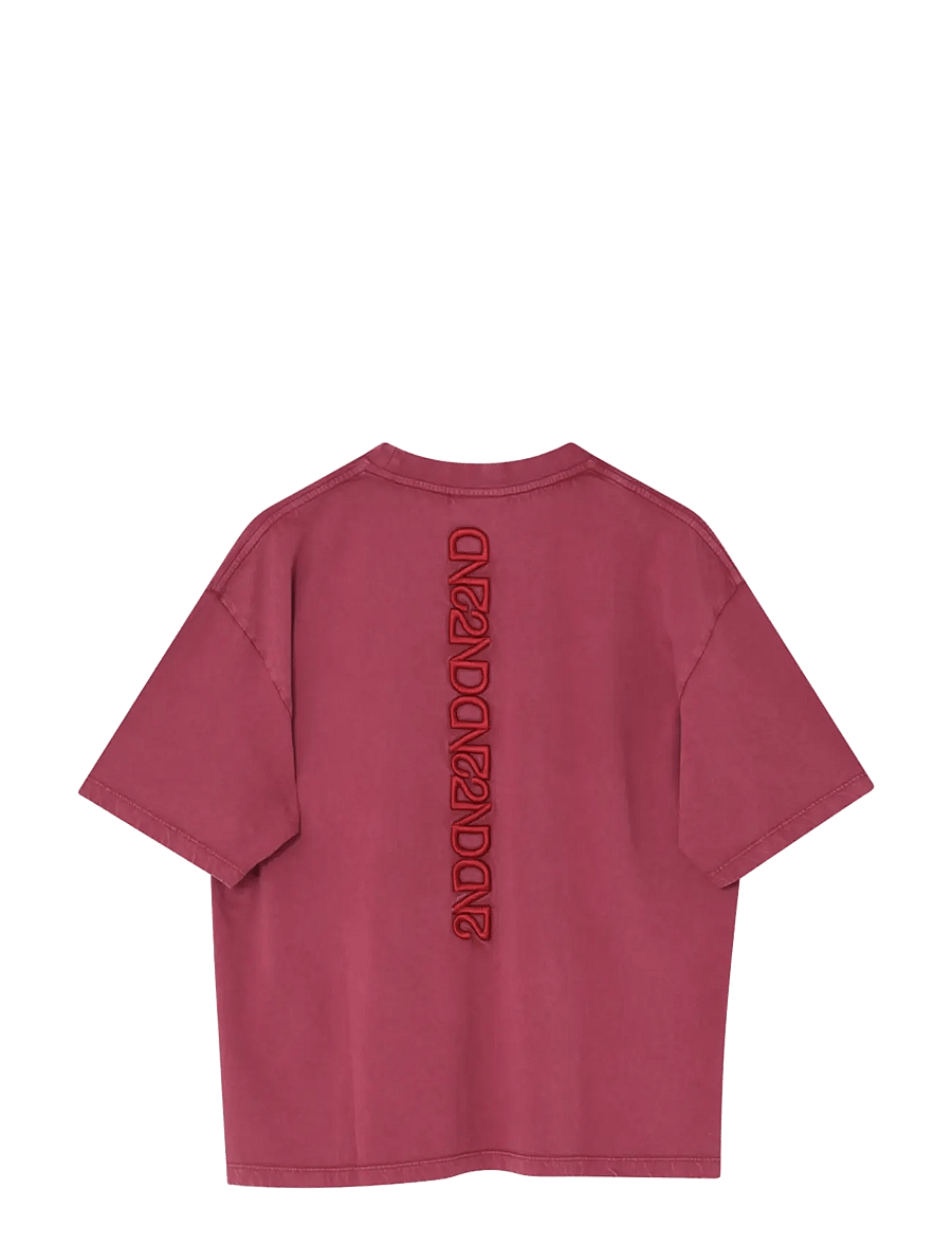 2NDDAY - 2ND Araly TT - Overwashed Jersey - t-shirts - pomegranate - 1