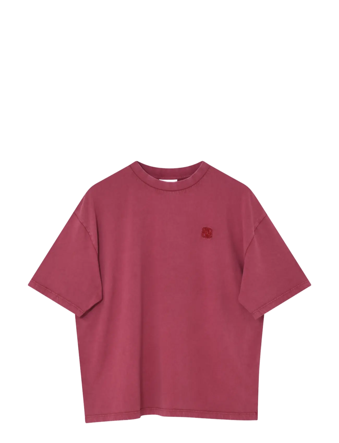 2NDDAY - 2ND Araly TT - Overwashed Jersey - t-shirts - pomegranate - 2