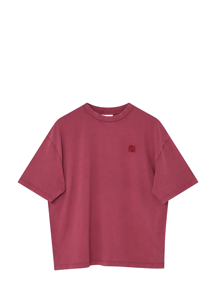2NDDAY - 2ND Araly TT - Overwashed Jersey - t-shirts - pomegranate - 2