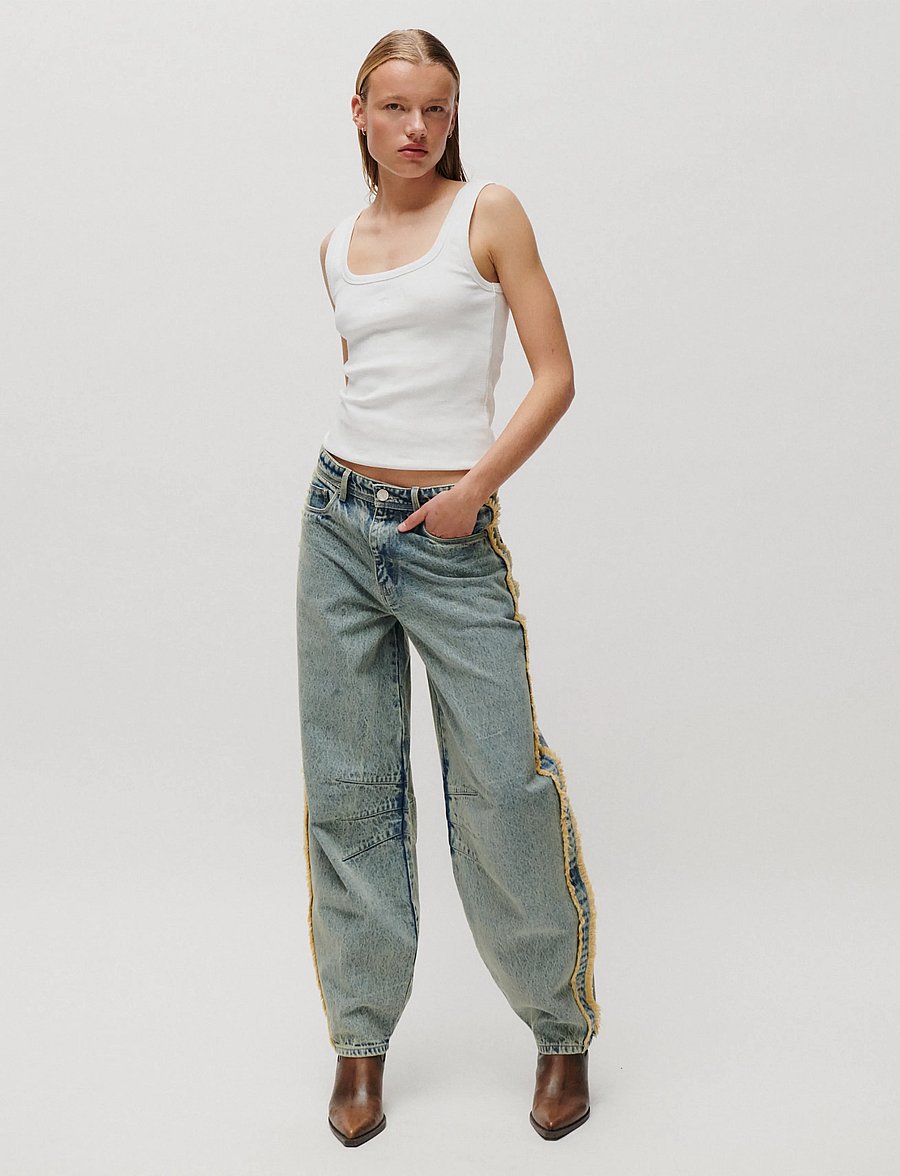 2NDDAY - 2ND Bocarra - Vintage Wash - barrel jeans - vintage blue - 0