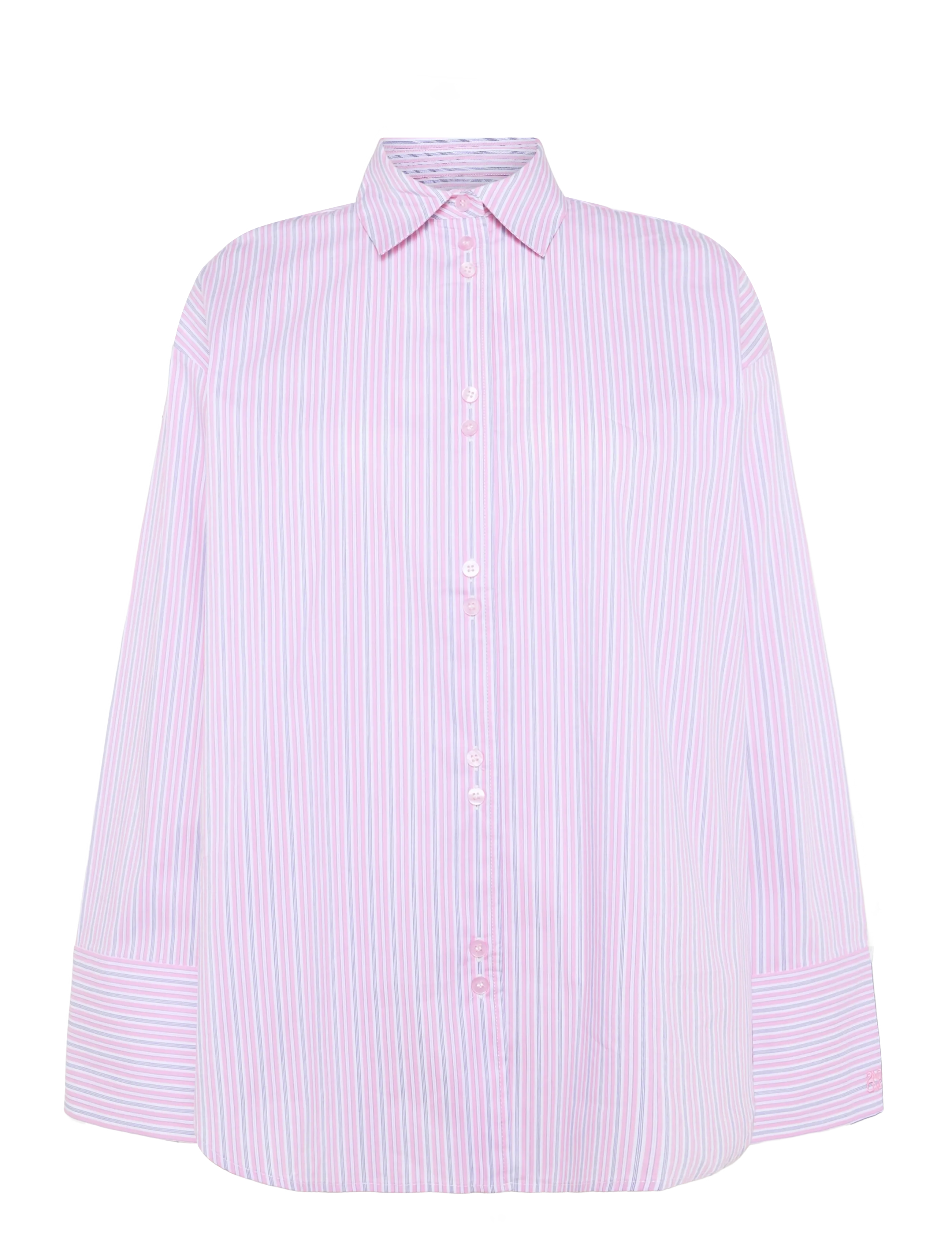 2NDDAY 2ND Rue - Fall Shirting - Kleidung - PINK STRIPE / pink/rose
