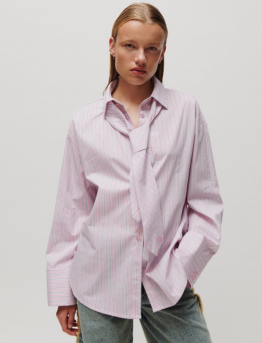 2NDDAY - 2ND Rue - Fall Shirting - langärmlige hemden - pink stripe - 0