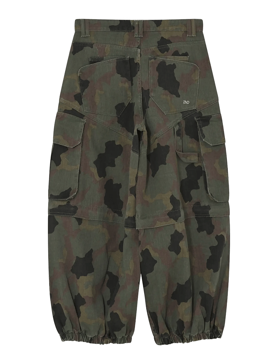 2NDDAY - 2ND Erlene - Twill Denim - cargo-hosen - flur leaf clover print - 2