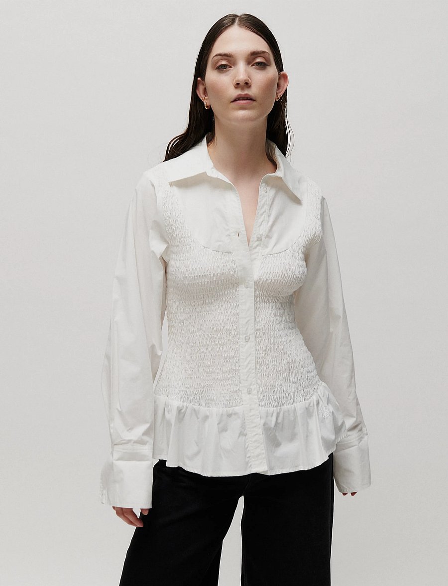 2NDDAY - 2NDJoda - Crispy Poplin - langærmede skjorter - brilliant white - 0