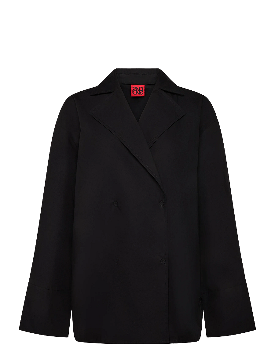 2NDDAY - 2NDFern - Crispy Poplin - pikkade varrukatega särgid - black - 1