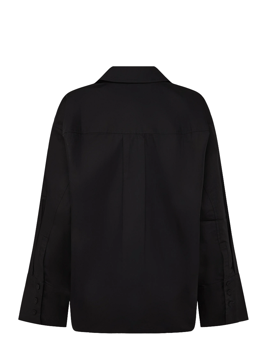 2NDDAY - 2NDFern - Crispy Poplin - pikkade varrukatega särgid - black - 2
